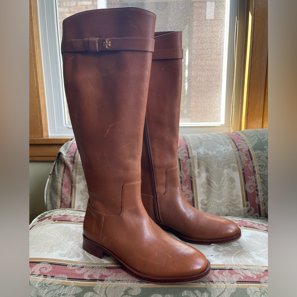 Tory Burch Women's Everly Strap Riding Boots. Size 6W Women 
N8-02